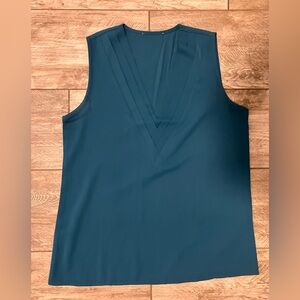 Teal Sleeveless V-Neck Women's Top